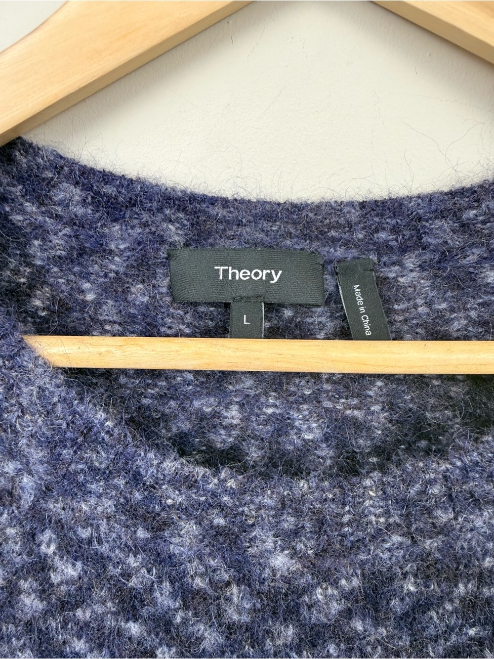 THEORY mohair wool blend short sleeve crew neck pull over large - Picture 2 of 8